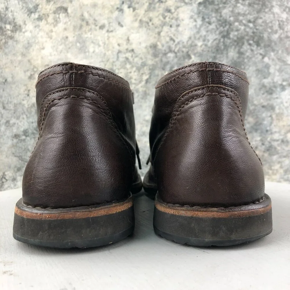 John Varvatos Men's Size 10M Dark Brown Leather Lace-Up Chukka Ankle Boots FAIR
